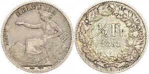 1/2 Franc Switzerland Silver 