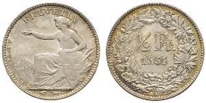 1/2 Franc Switzerland Silver 