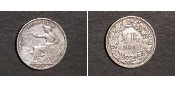1/2 Franc Switzerland Silver 