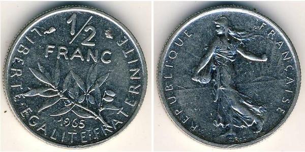 1/2 Franc 法蘭西第五共和國 镍 