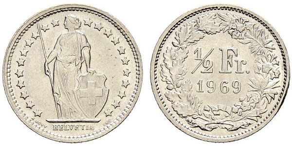 1/2 Franc 瑞士 銅/镍 