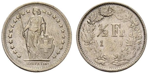 1/2 Franc 瑞士 銅/镍 