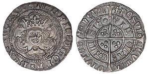 1/2 Groat Königreich England (927-1649,1660-1707) Silber Heinrich VI (1421-1471)