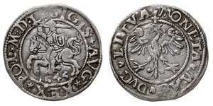 1/2 Groschen Grand-duché de Lituanie (1236 - 1791) Argent Sigismond II de Pologne (1548 - 1569)