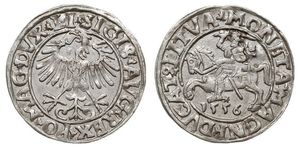 1/2 Groschen Grand-duché de Lituanie (1236 - 1791) Argent Sigismond II de Pologne (1548 - 1569)