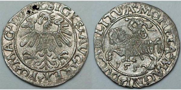1/2 Groschen Grand-duché de Lituanie (1236 - 1791) Argent Sigismond II de Pologne (1548 - 1569)