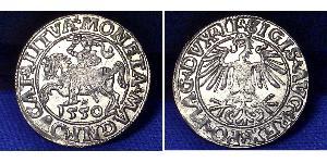 1/2 Groschen Granducato di Lituania (1236 - 1791) Argento Sigismondo II Augusto (1548 - 1569)