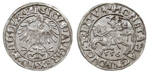 1/2 Groschen Granducato di Lituania (1236 - 1791) Argento Sigismondo II Augusto (1548 - 1569)