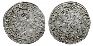 1/2 Groschen Gran Ducado de Lituania (1236 - 1791) Plata Segismundo II Augusto Jagellón (1548 - 1569)