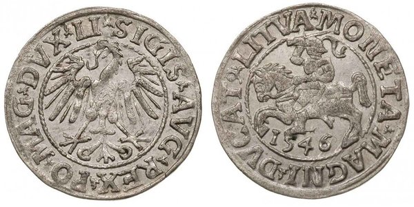 1/2 Groschen Großfürstentum Litauen (1236 - 1791) Silber Sigismund II. August (1548 - 1569)