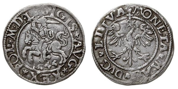 1/2 Groschen Grand Duchy of Lithuania (1236 - 1791) Silver Sigismund II Augustus (1548 - 1569)