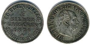 1/2 Grosh 普魯士王國 (1701 - 1918) 銀 