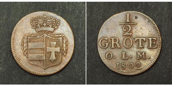 1/2 Grote States of Germany Copper 