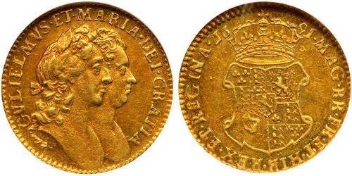 1/2 Guinea Kingdom of England (927-1649,1660-1707) Gold William III (1650-1702)