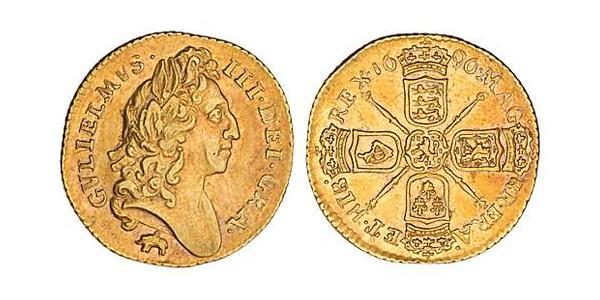 1/2 Guinea Königreich England (927-1649,1660-1707) Gold Wilhelm III (1650-1702)