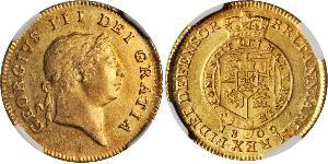 1/2 Guinea Vereinigtes Königreich von Großbritannien und Irland (1801-1922) Gold Georg III (1738-1820)