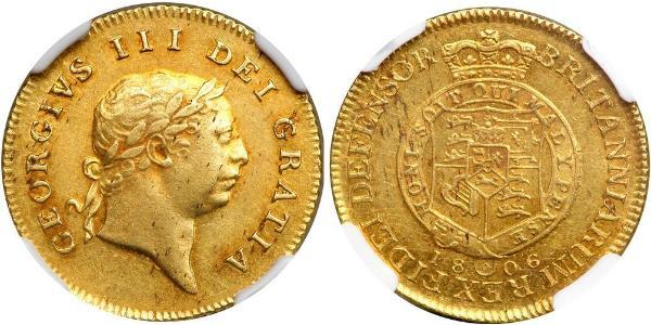 1/2 Guinea Vereinigtes Königreich von Großbritannien und Irland (1801-1922) Gold Georg III (1738-1820)
