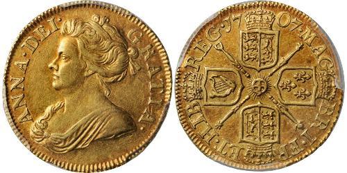 1/2 Guinea Royaume de Grande-Bretagne (1707-1801) Or Anne (reine de Grande-Bretagne)(1665-1714)