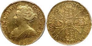 1/2 Guinea Regno Unito di Gran Bretagna (1707-1801) Oro Anna di Gran Bretagna(1665-1714)
