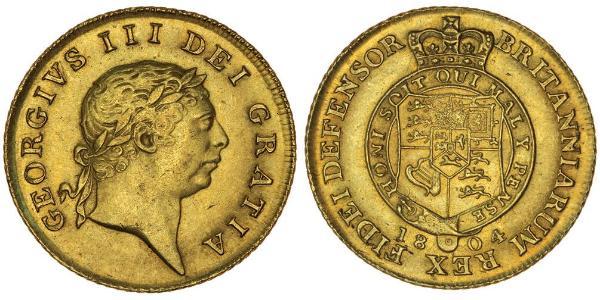 1/2 Guinea Regno Unito di Gran Bretagna e Irlanda (1801-1922) Oro Giorgio III (1738-1820)