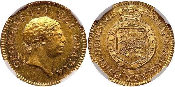 1/2 Guinea Reino Unido de Gran Bretaña e Irlanda (1801-1922) Oro Jorge III (1738-1820)