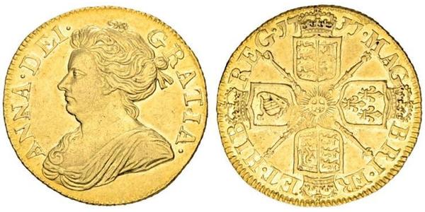 1/2 Guinea 大不列顛王國 (1707 - 1800) 金 安妮 (英国女王) (1665-1714)