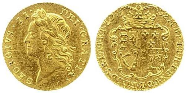 1/2 Guinea 大不列顛王國 (1707 - 1800) 金 乔治二世 (大不列颠) (1683 - 1760)