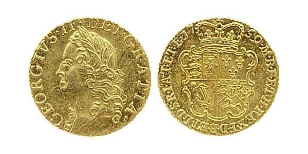 1/2 Guinea 大不列顛王國 (1707 - 1800) 金 乔治二世 (大不列颠) (1683 - 1760)