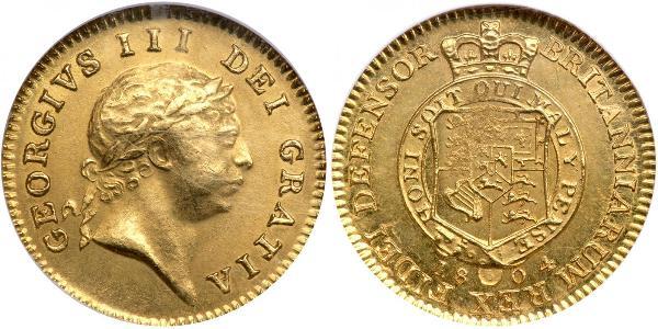 1/2 Guinea 大不列颠及爱尔兰联合王国 (1801 - 1922) 金 喬治三世 (1738-1820)