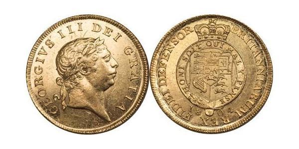 1/2 Guinea 大不列颠及爱尔兰联合王国 (1801 - 1922) 金 喬治三世 (1738-1820)