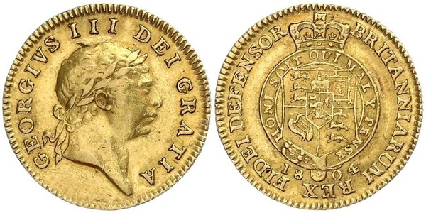 1/2 Guinea 大不列颠及爱尔兰联合王国 (1801 - 1922) 金 喬治三世 (1738-1820)