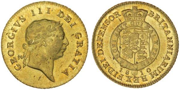 1/2 Guinea 大不列颠及爱尔兰联合王国 (1801 - 1922) 金 喬治三世 (1738-1820)