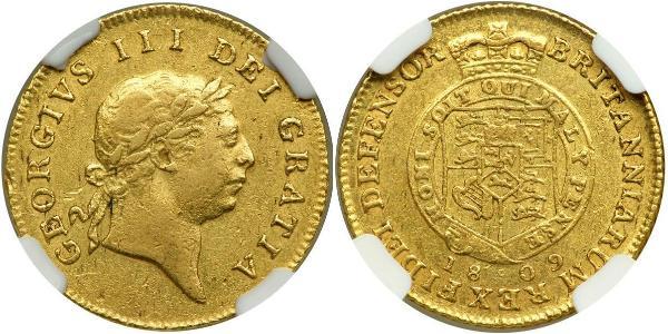 1/2 Guinea 大不列颠及爱尔兰联合王国 (1801 - 1922) 金 喬治三世 (1738-1820)
