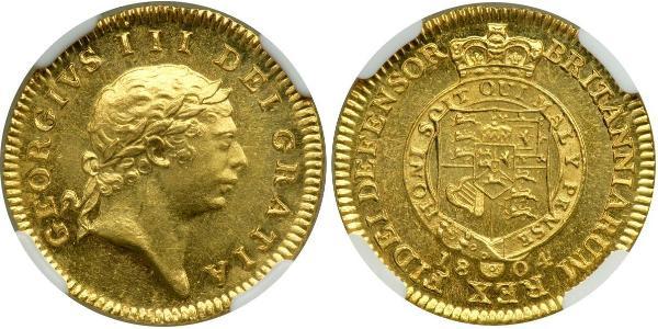 1/2 Guinea 大不列颠及爱尔兰联合王国 (1801 - 1922) 金 喬治三世 (1738-1820)
