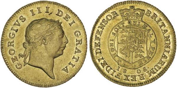1/2 Guinea 大不列颠及爱尔兰联合王国 (1801 - 1922) 金 喬治三世 (1738-1820)