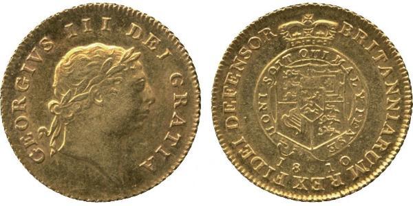1/2 Guinea 大不列颠及爱尔兰联合王国 (1801 - 1922) 金 喬治三世 (1738-1820)