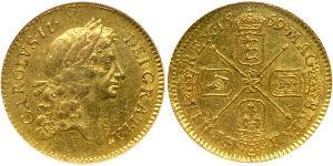 1/2 Guinea 英格兰王国 金 查理二世 (英格兰) (1630 - 1685)