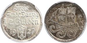 1/2 Gulden Gdansk (1920-1939) Argent 