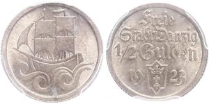 1/2 Gulden Gdansk (1920-1939) Argento 