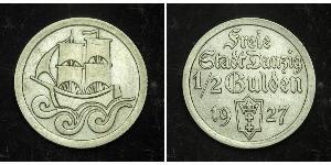 1/2 Gulden Gdansk (1920-1939) Argento 