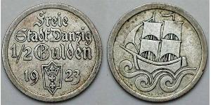 1/2 Gulden Gdansk (1920-1939) Argento 