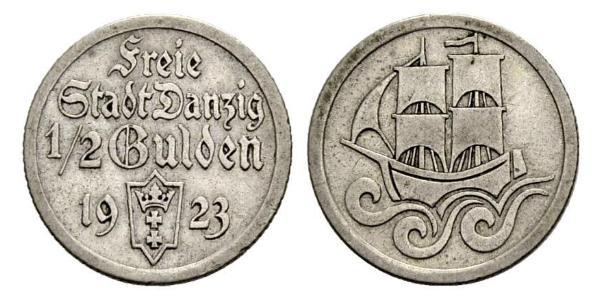 1/2 Gulden Gdansk (1920-1939) Argento 