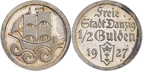 1/2 Gulden Gdansk (1920-1939) Argento 