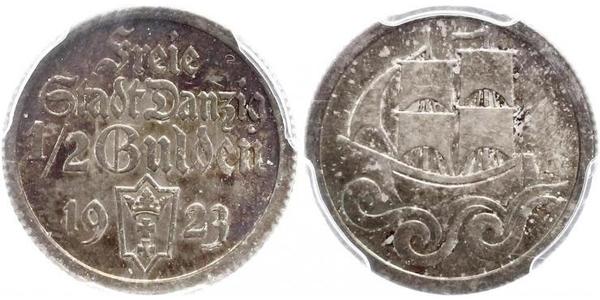 1/2 Gulden Gdansk (1920-1939) Argento 