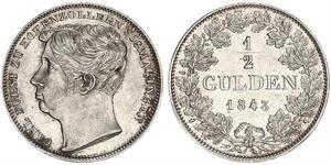 1/2 Gulden Germania Argento 