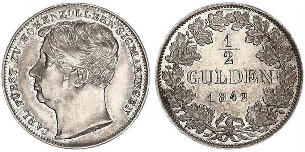 1/2 Gulden Germania Argento 