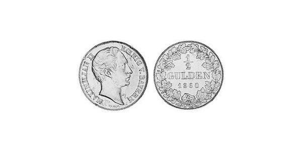 1/2 Gulden Regno di Baviera (1806 - 1918) Argento 