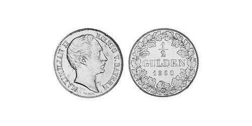 1/2 Gulden Reino de Baviera (1806 - 1918) Plata 