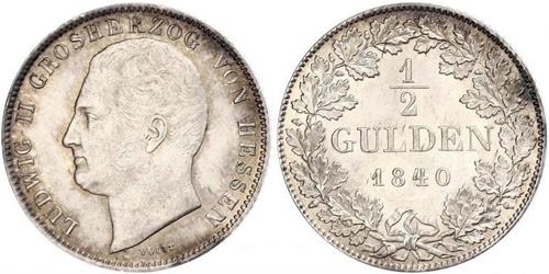 1/2 Gulden States of Germany Silber 