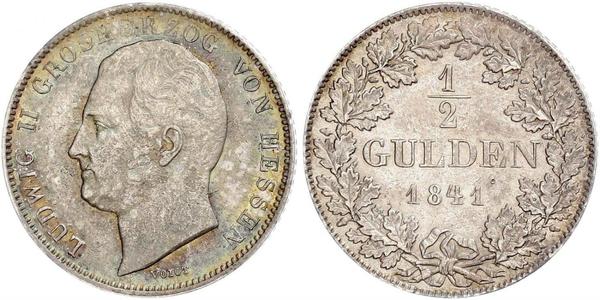 1/2 Gulden States of Germany Silber 